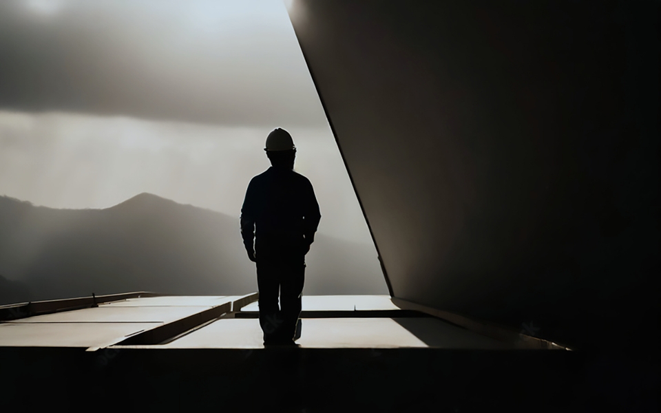 Construction worker silhouette